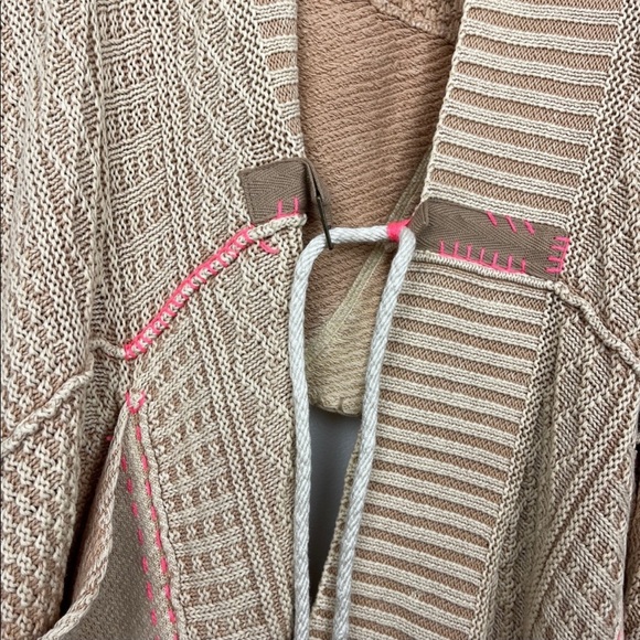 Free people all washed out cardigan tan sz Xs - Picture 2 of 3
